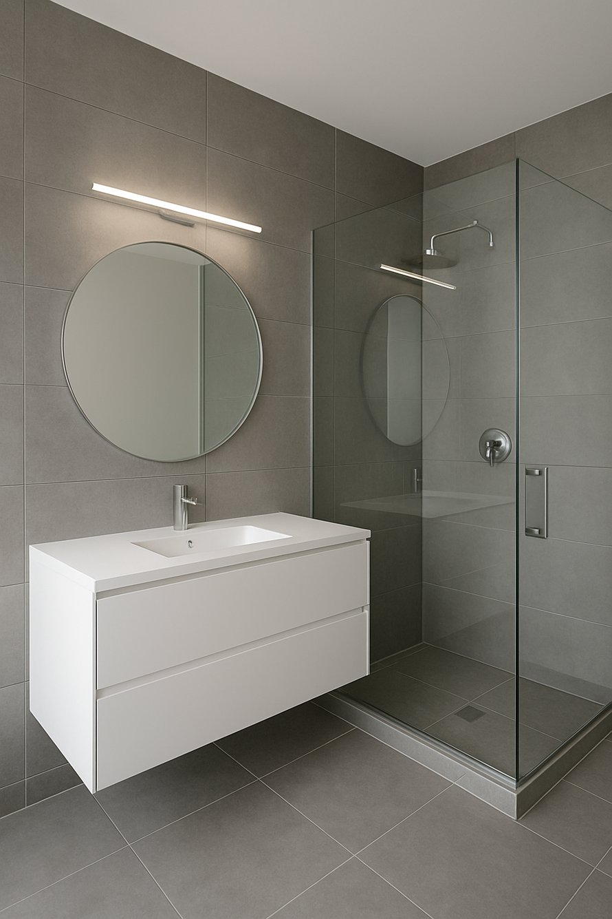 Contemporary sleek bathroom